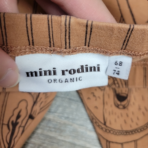 Mini Rodini organic brown fox family leggings - Picture 4 of 6